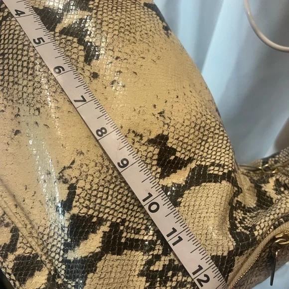 ALEXIS HUDSON Designer Snake Skin Leather Large handbag Two Zipper Closure - Picture 12 of 13